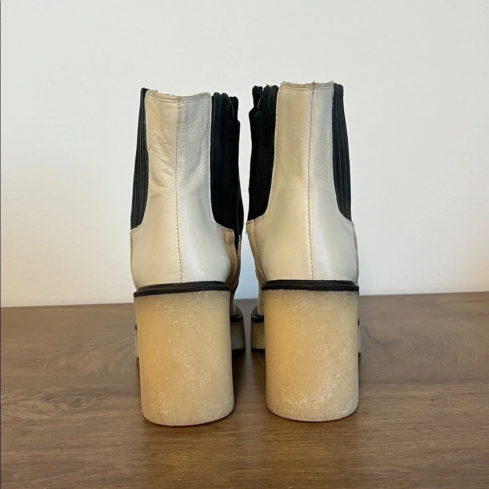 Free People James Chelsea Boot White Leather EU 36 US 6